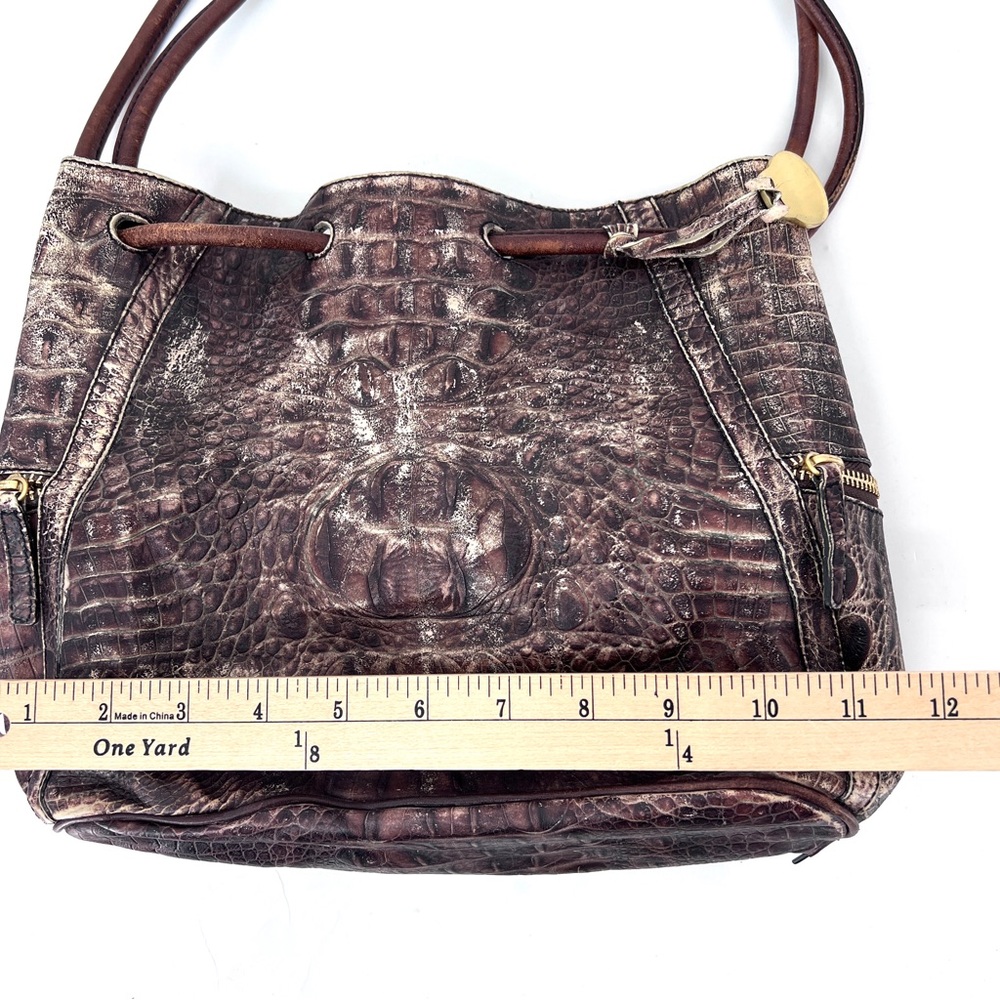 Brahmin crocodile embossed leather handbag purse - Picture 12 of 14